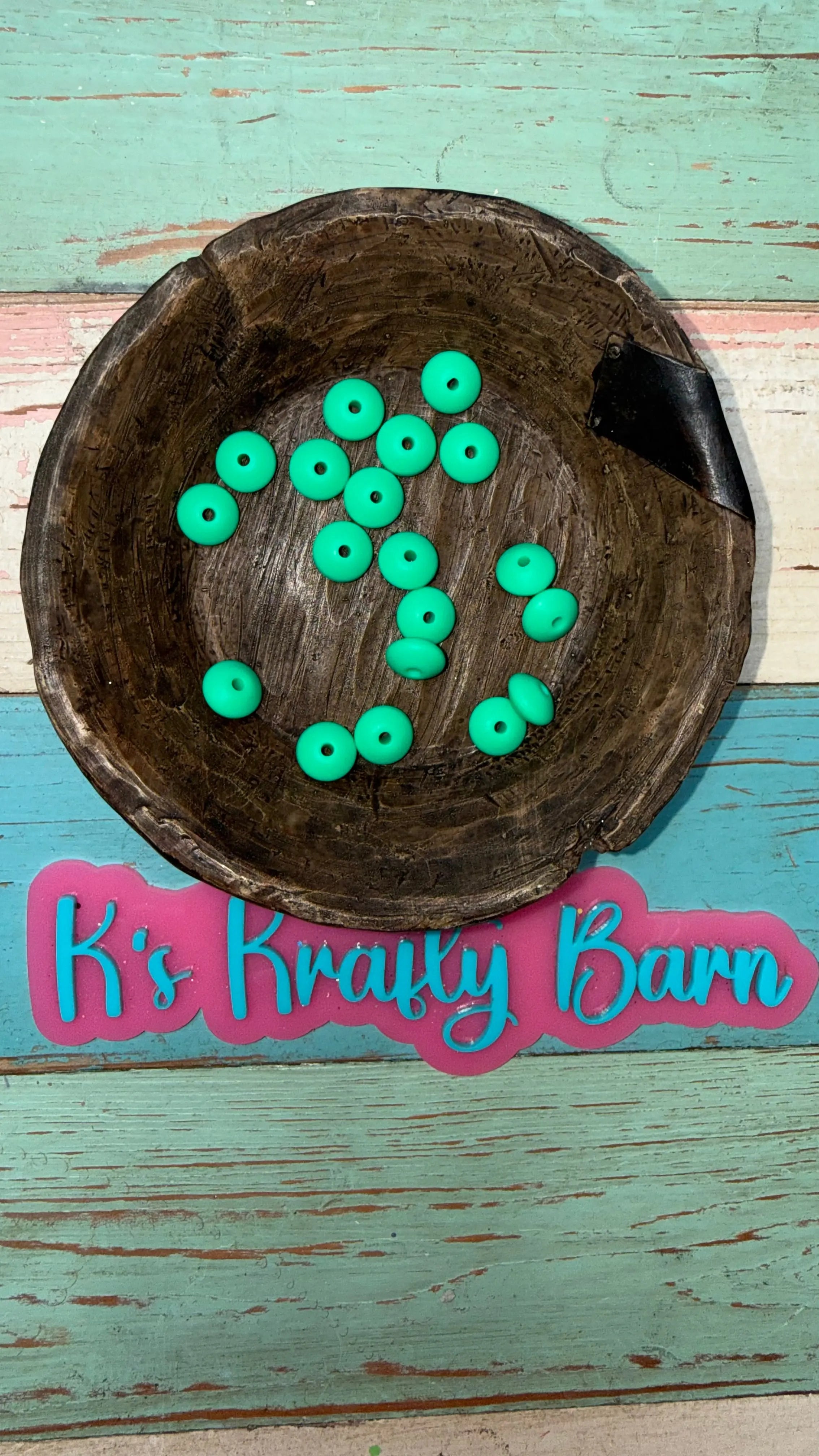 12mm Silicone Lentil spacers for beadable items-20pk K's Krafty Barn