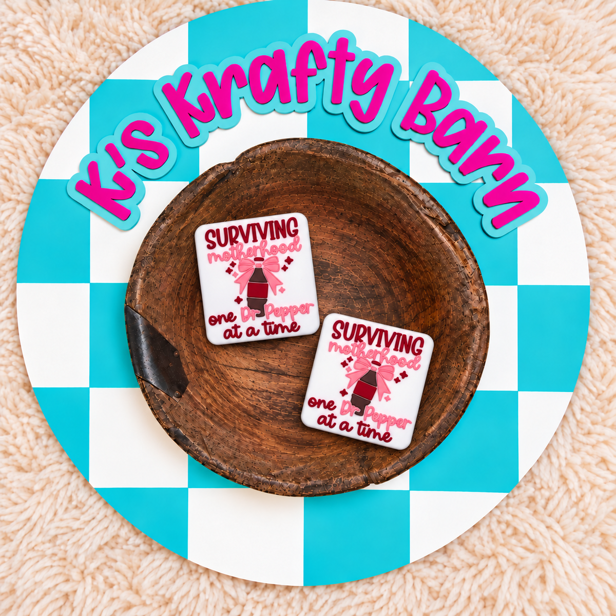 Surviving Motherhood One DP At A Time Silicone Focal Bead | Exclusive