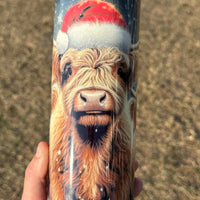Highland Christmas 20oz insulated K's Crafty Vibes Co.