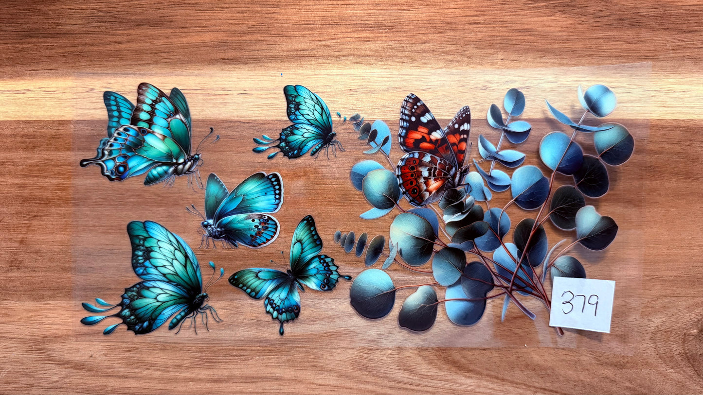 #379 Green butterflies