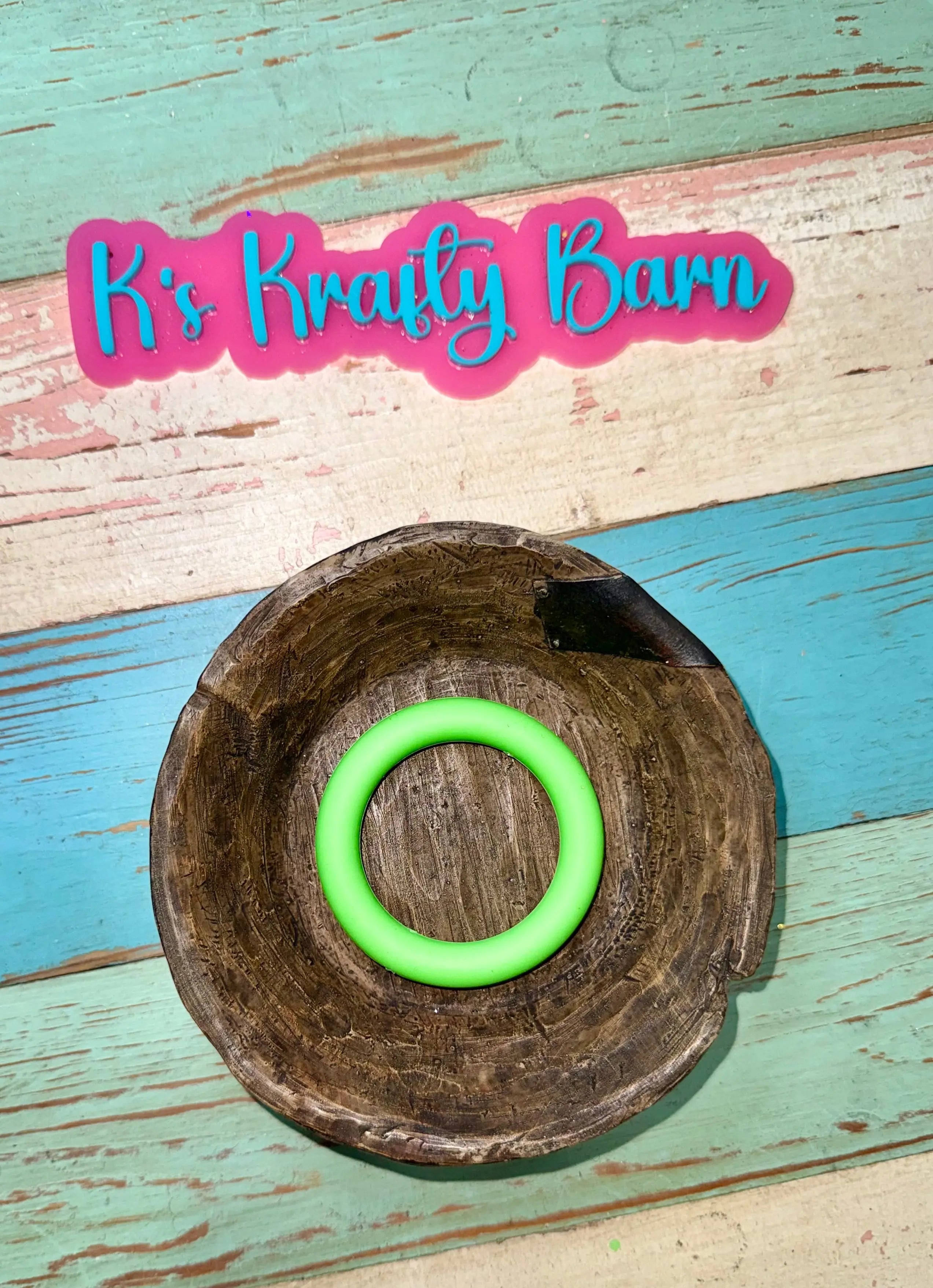 65mm Silicone Round Ring- solid colors K's Krafty Barn
