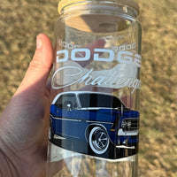 Challenger 16oz Glass Libby K's Crafty Vibes Co.