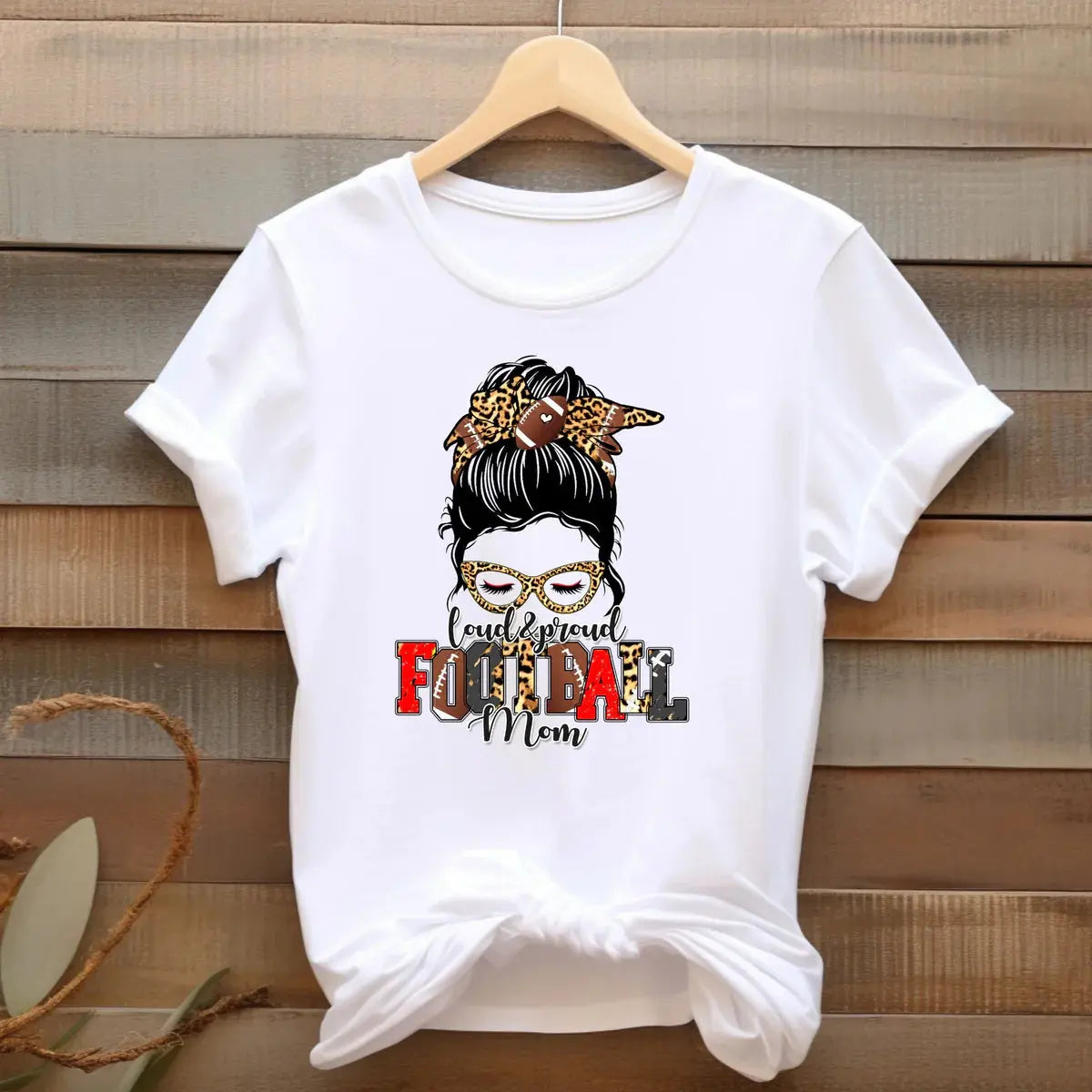 Loud & Proud Football Mom Graphic Tee | Football Mom Shirt | Game Day Mom Tee K's Krafty Barn