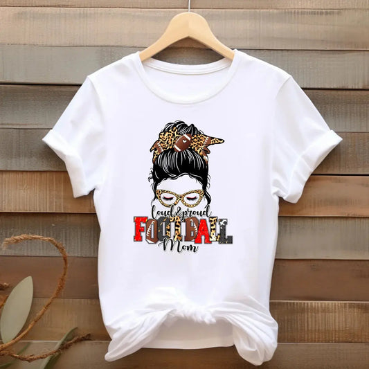 Loud & Proud Football Mom Graphic Tee | Football Mom Shirt | Game Day Mom Tee K's Krafty Barn