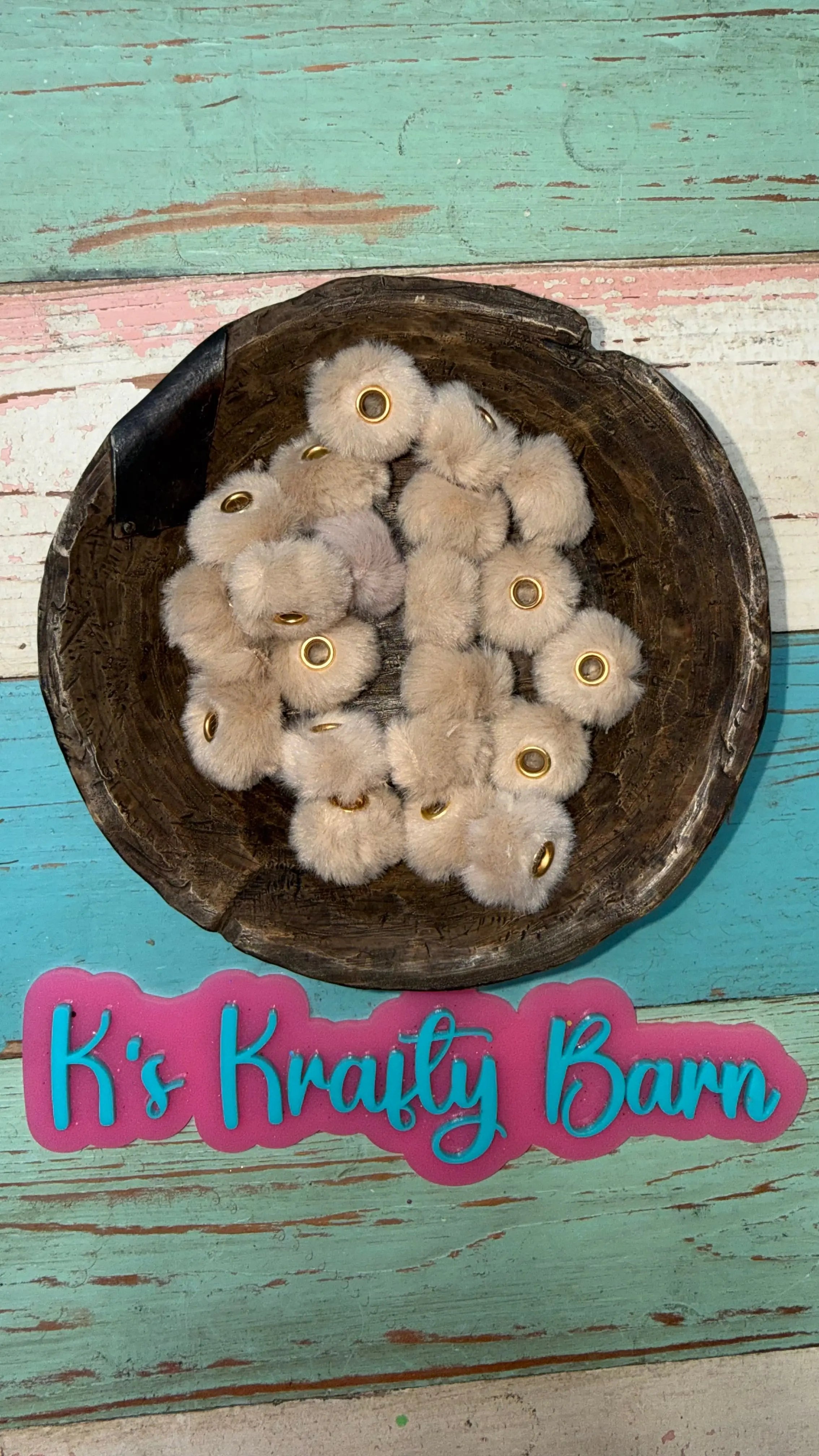 20mm Fluffy Spacers for beadable items-10 pack K's Krafty Barn