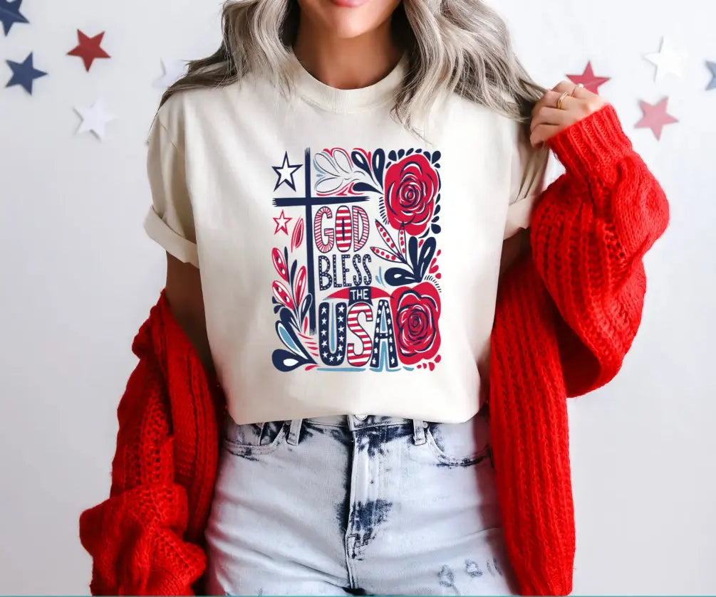 God Bless The USA Rose K's Crafty Vibes Co.