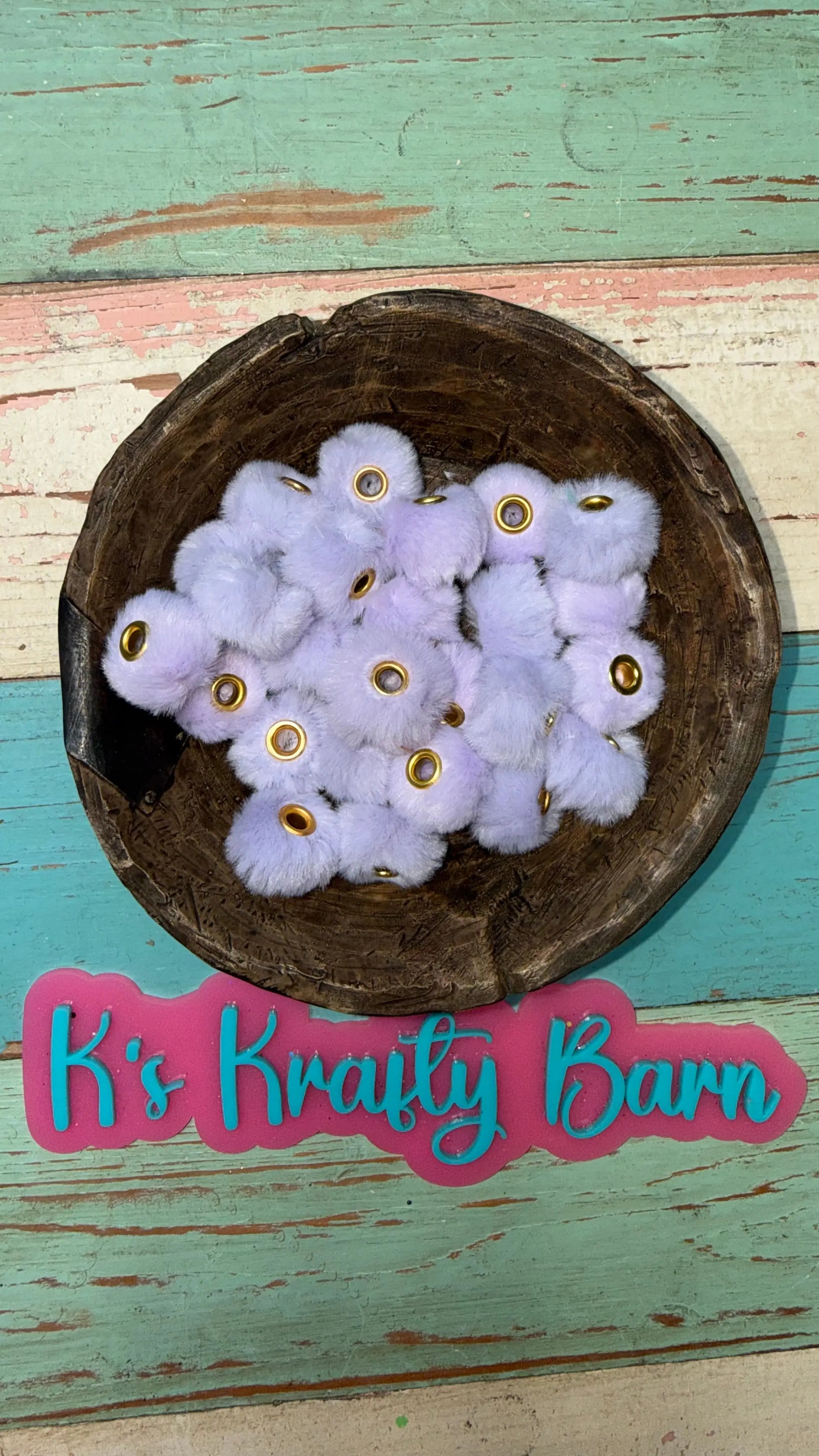 20mm Fluffy Spacers for beadable items-10 pack K's Krafty Barn