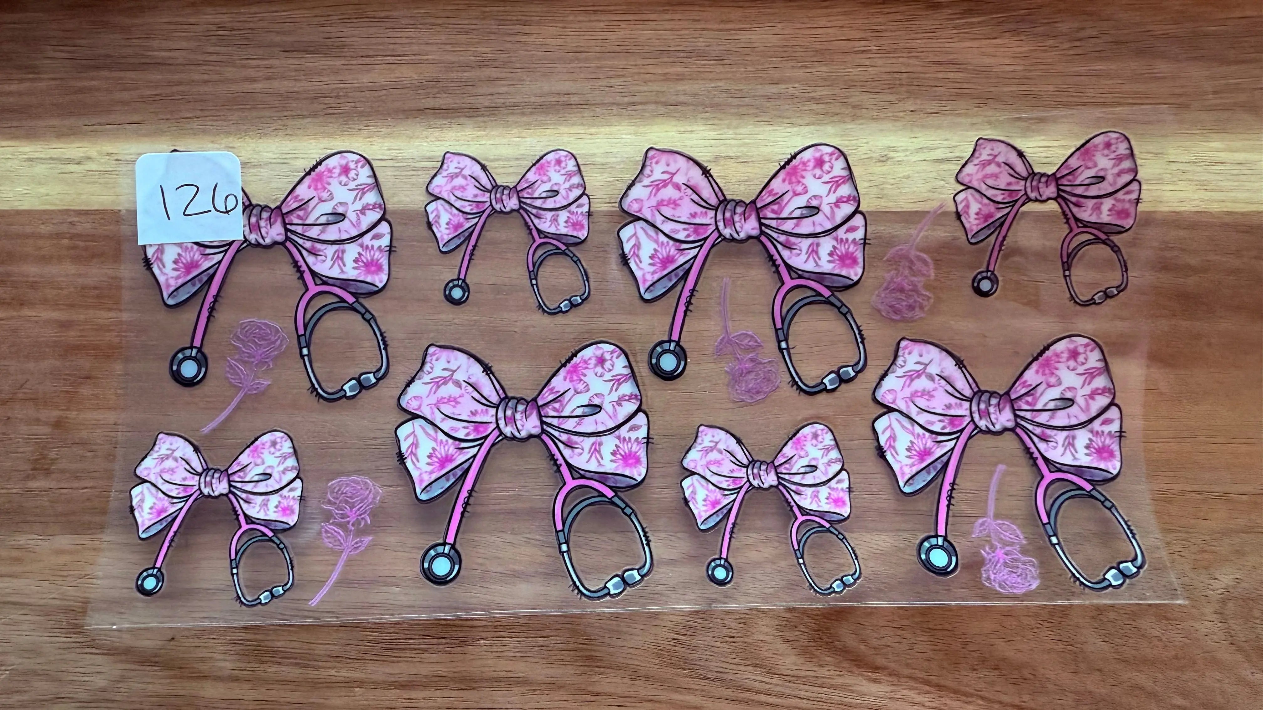#126 Stethescope bows K's Krafty Barn