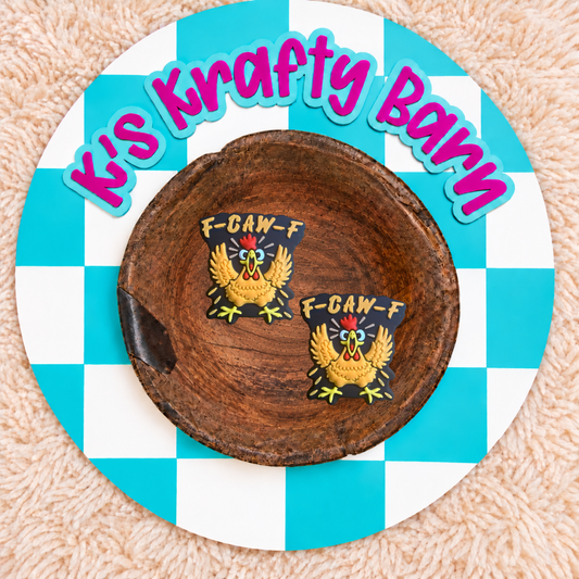 F-Caw-F Sassy Chicken Silicone Focal Bead