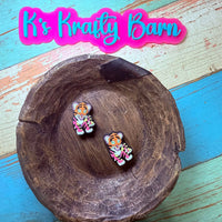 Silicone Focal Bead- Cute colorful Tiger K's Krafty Barn
