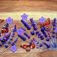 #375 Butterflies with purple flowers K's Krafty Barn