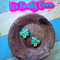 Silicone Focal Bead- Double Luck Day K's Krafty Barn