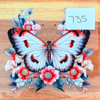 #735 White Butterfly K's Krafty Barn