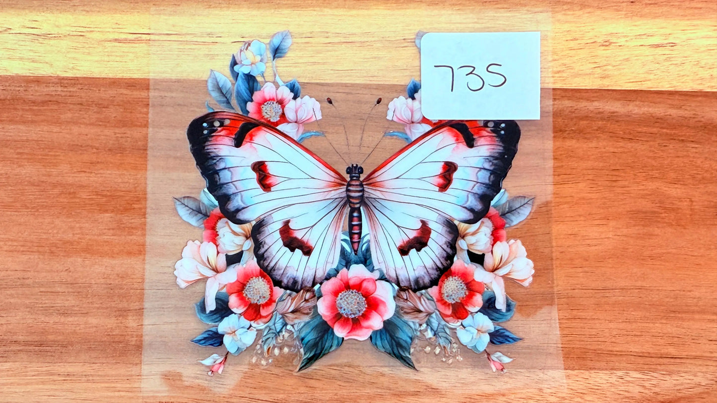 #735 White Butterfly K's Krafty Barn