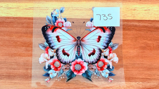#735 White Butterfly K's Krafty Barn