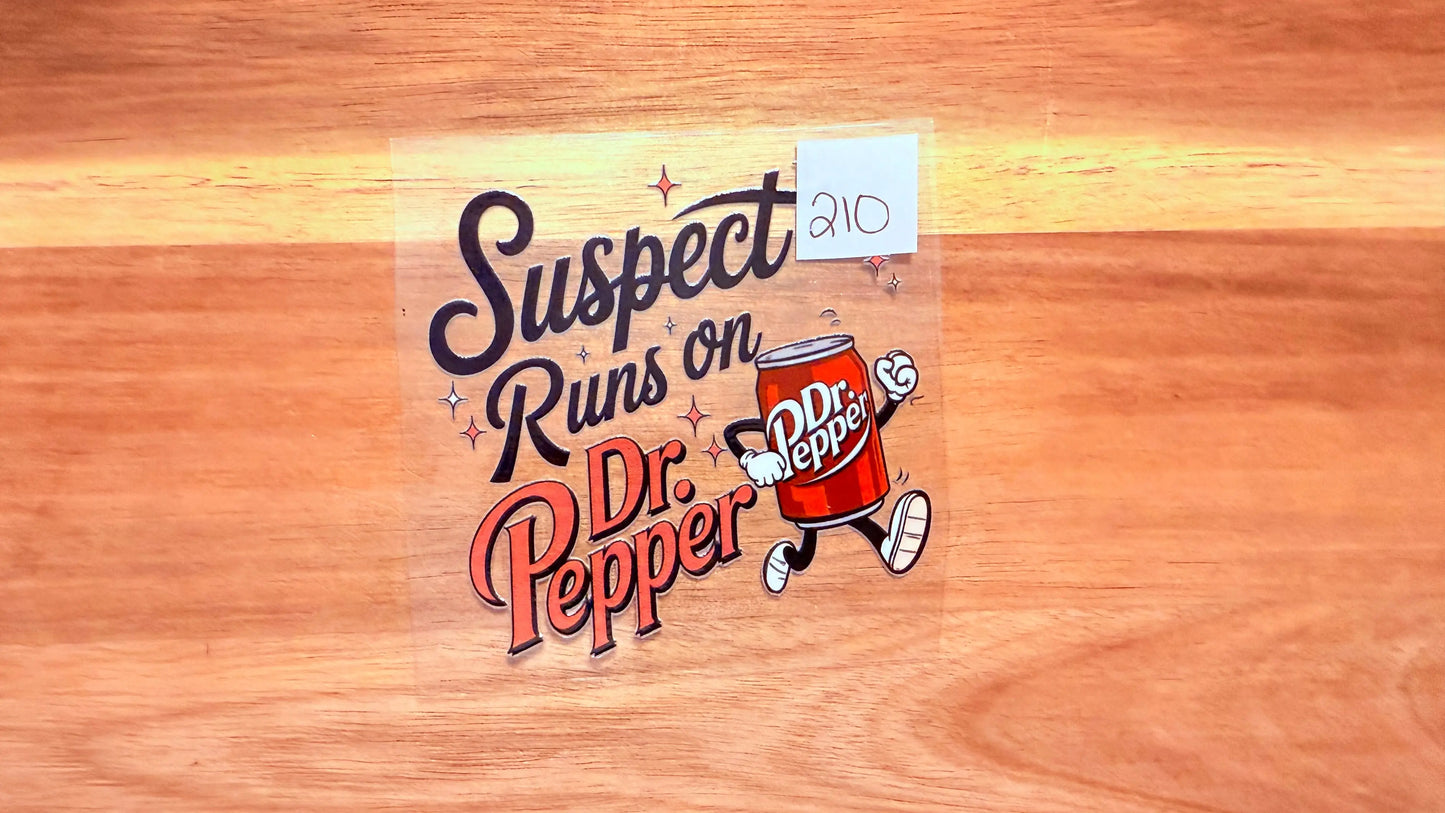 #210 Suspect runs on Dr P-decal K's Krafty Barn