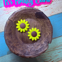 Silicone Focal Bead-Yellow Sunflower K's Krafty Barn