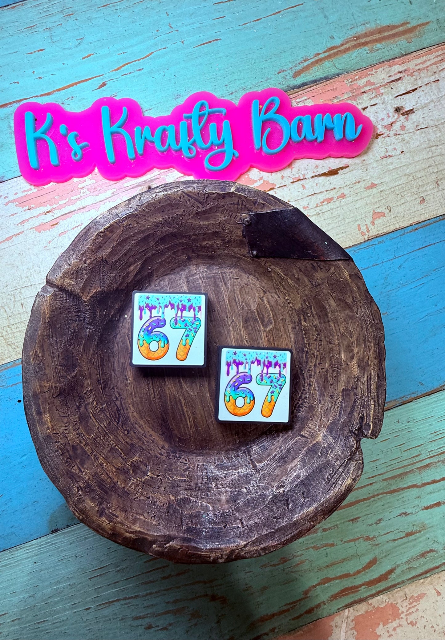 Wholesale Silicone Focal Bead- 67 Drip