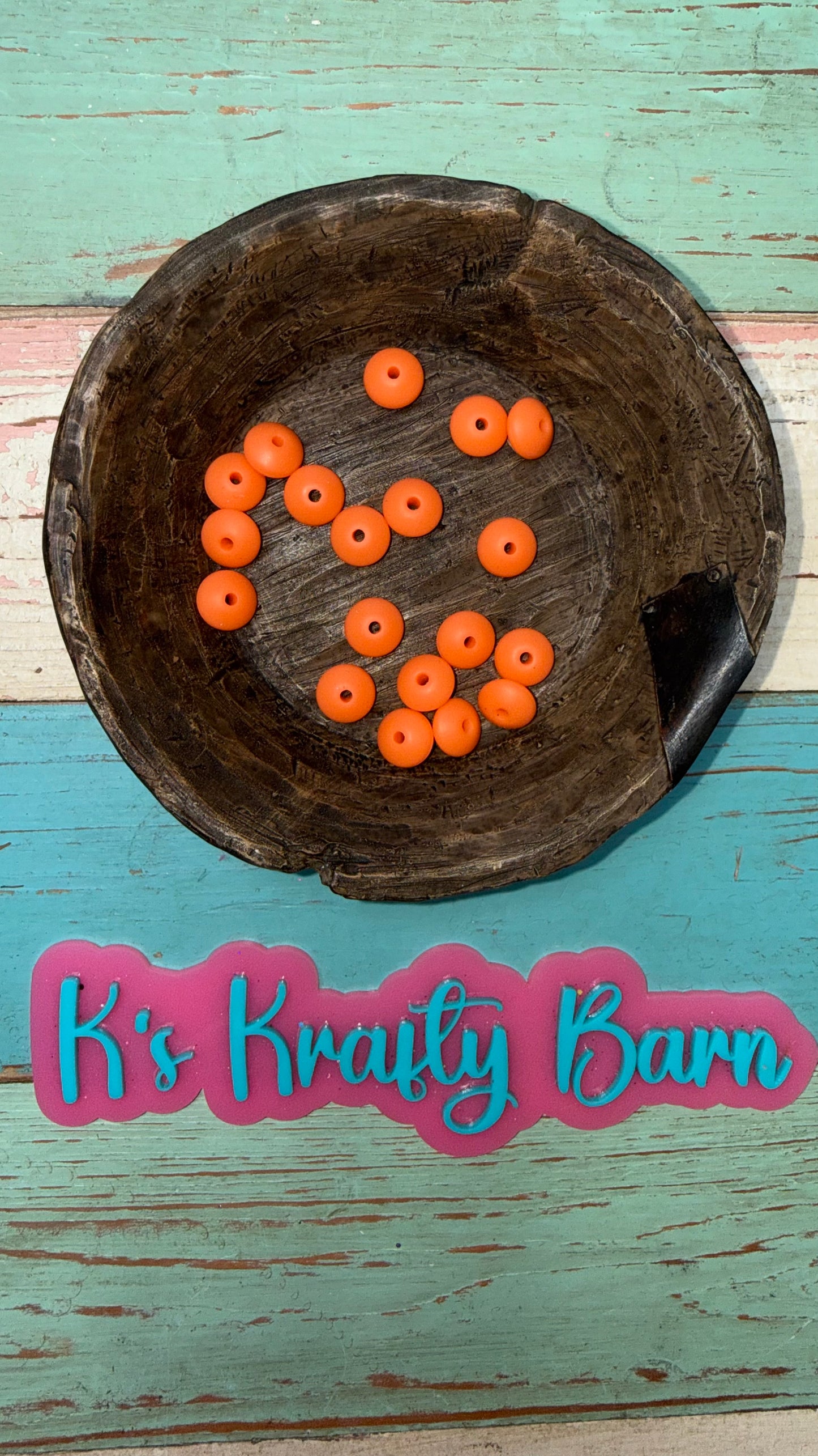 Wholesale 12mm Silicone Lentil spacers for beadable items-20pk