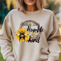 Stay Humble and Kind Sunflower Bee Graphic Shirt K's Krafty Barn