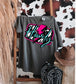 Howdy Cowhide Bolt Pink