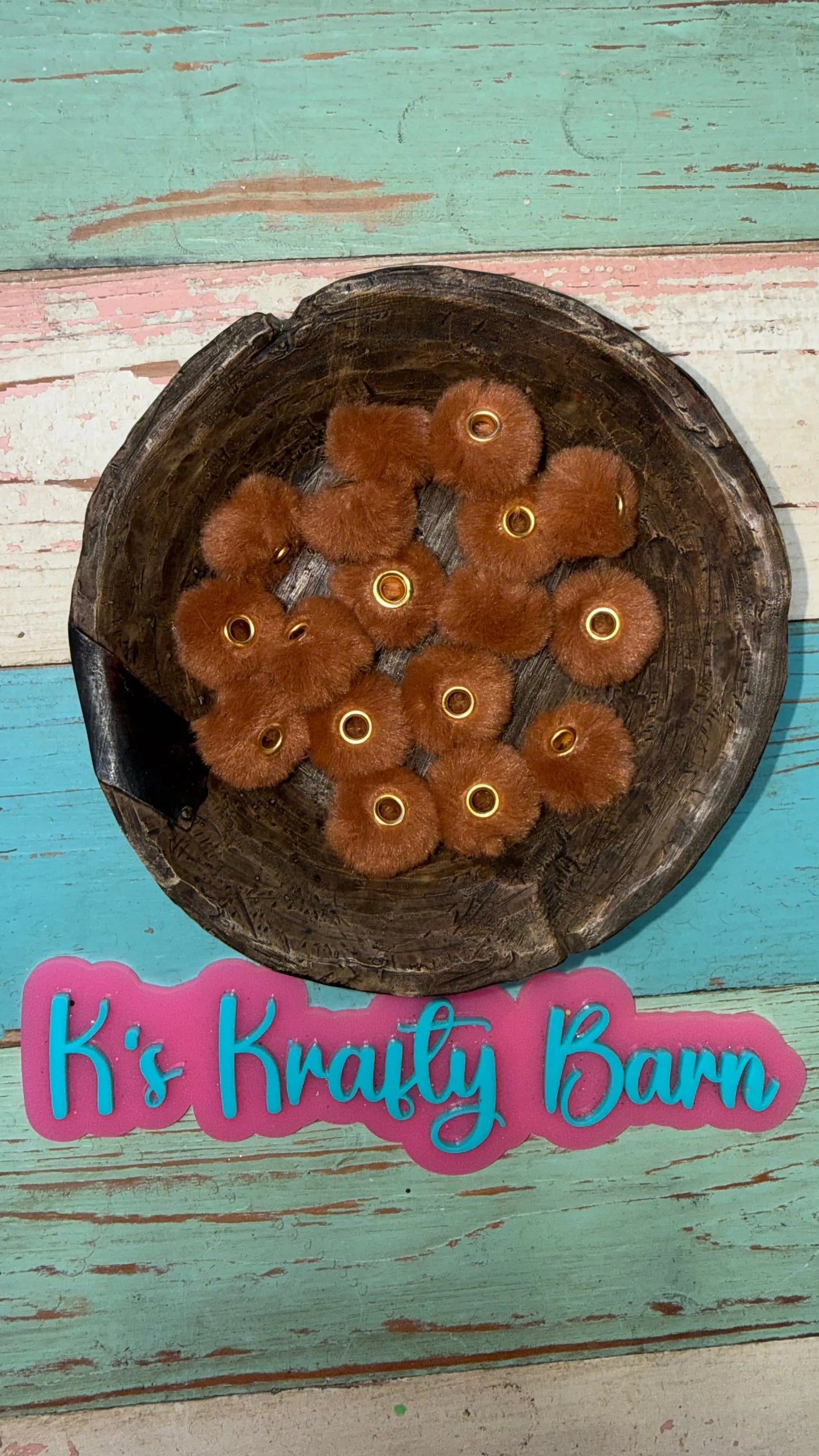 20mm Fluffy Spacers for beadable items-10 pack K's Krafty Barn