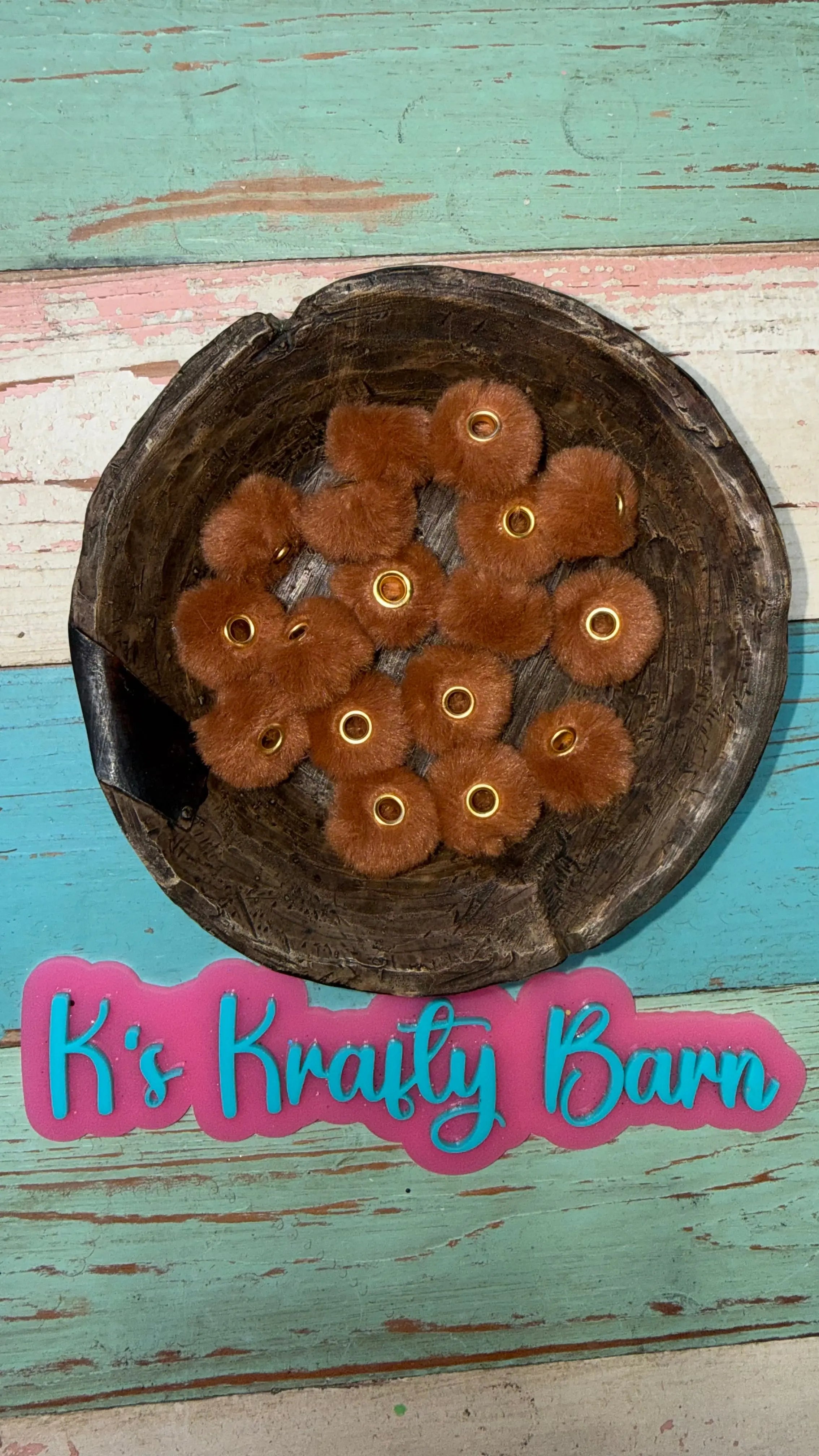 20mm Fluffy Spacers for beadable items-10 pack K's Krafty Barn