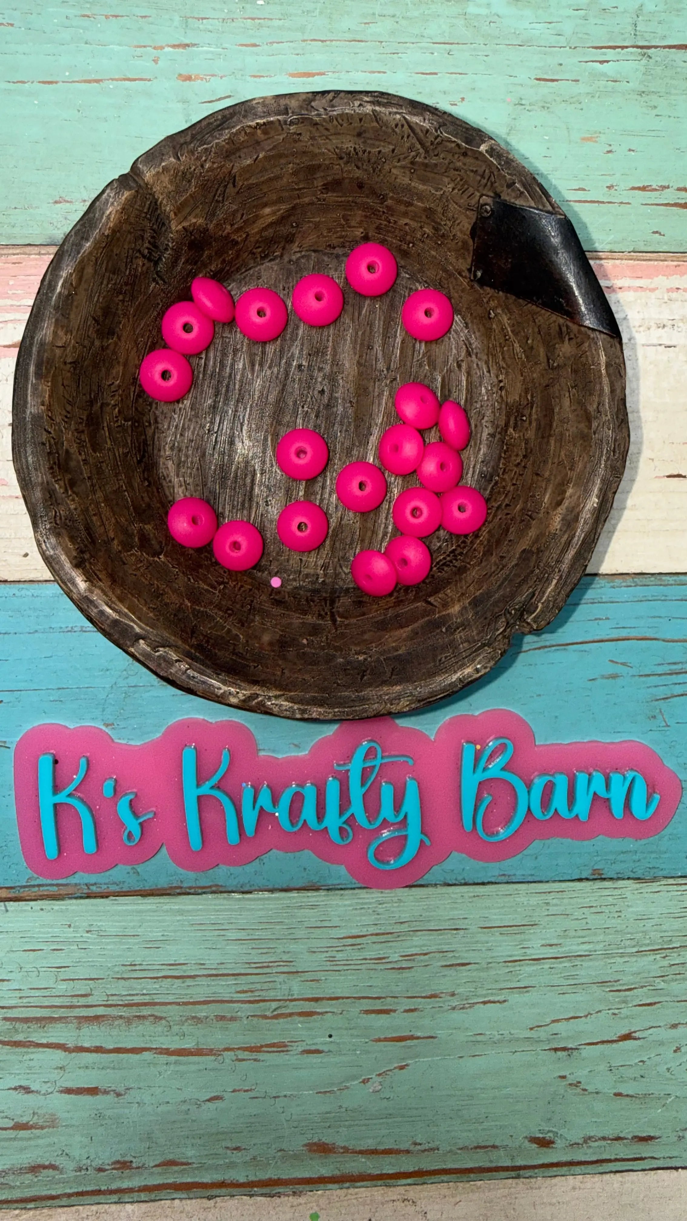 12mm Silicone Lentil spacers for beadable items-20pk K's Krafty Barn