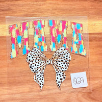 #229 Mama pastel colors with black and white bow K's Krafty Barn