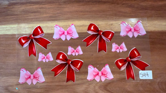 #544 Pink and Red bows