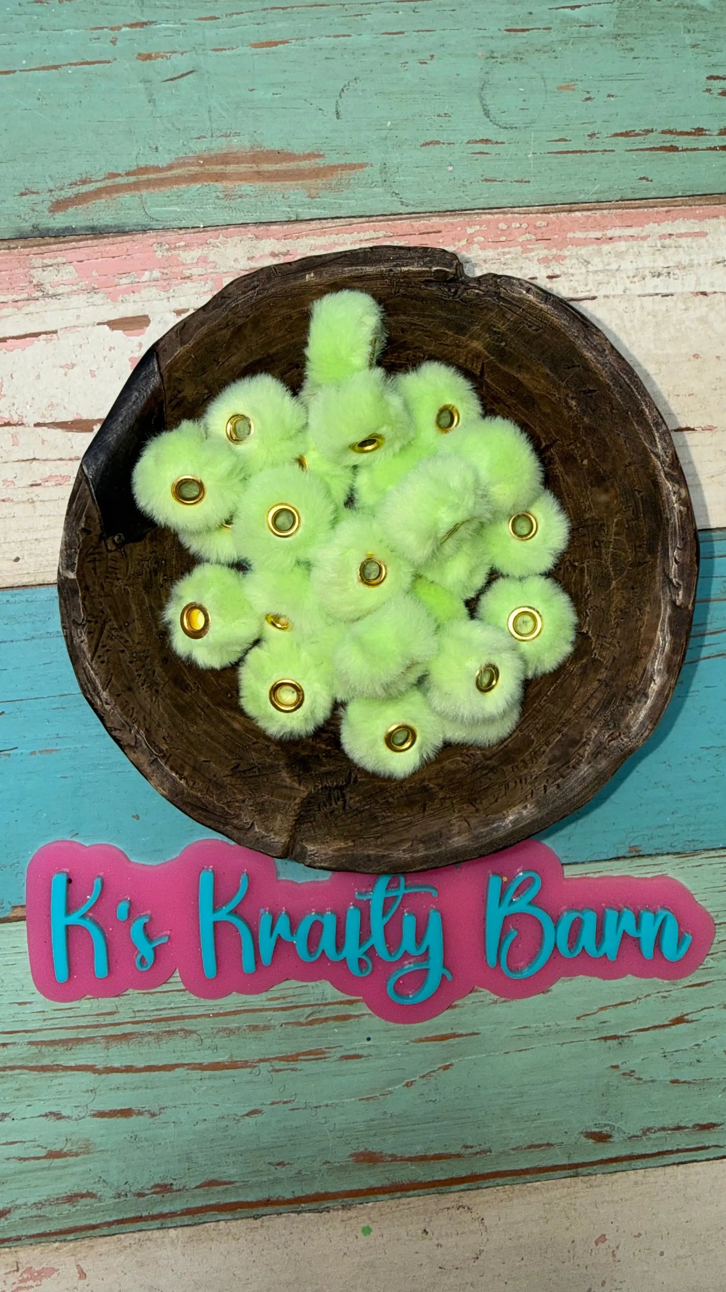 20mm Fluffy Spacers for beadable items-10 pack K's Krafty Barn