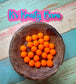 Wholesale 15mm Solid Silicone Beads- Neon Orange
