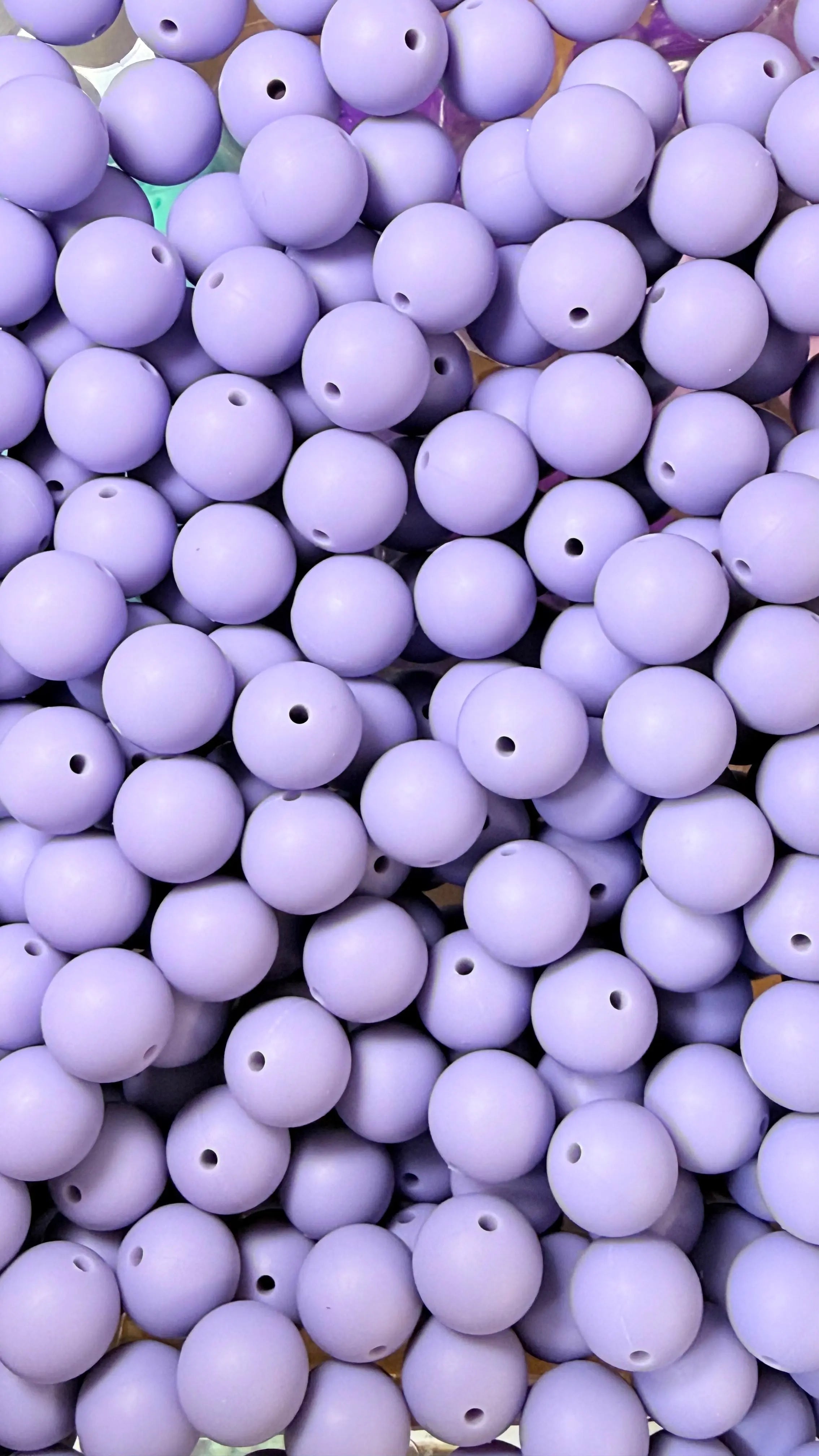 15mm Solid Silicone Beads- Dusty Lavender K's Krafty Barn