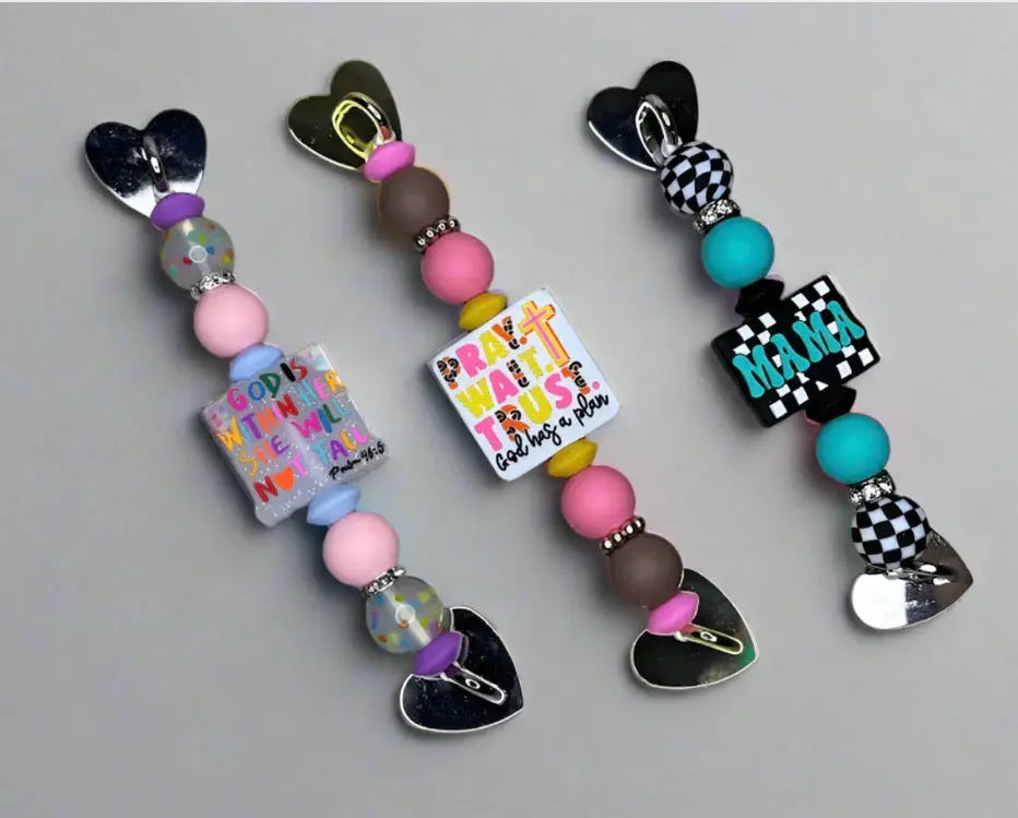 Beadable Phone & Tumbler Charm Hooks – Stick-On Adhesive Connectors for Tumblers/Phones 6 Pack (3 Sets) K's Krafty Barn