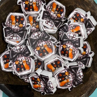 Halloween Silicone Focal Bead-        Spooky Black Cat Potion Bow