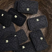 Silicone Focal Bead-Black CC Purse 3D