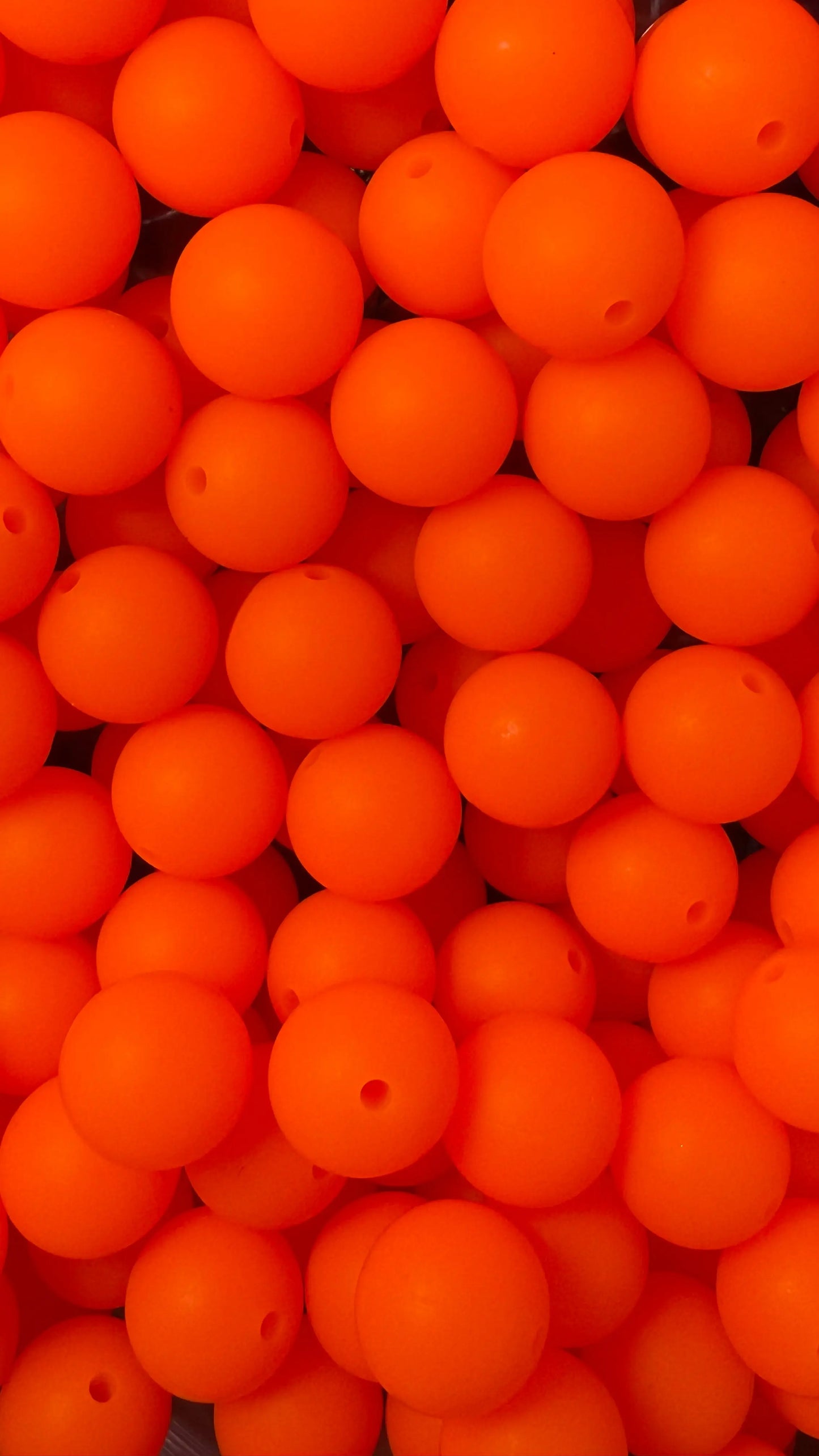 15mm Solid Silicone Beads- Neon Orange K's Krafty Barn