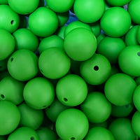 15mm Solid Silicone Beads- Kelly Green K's Krafty Barn