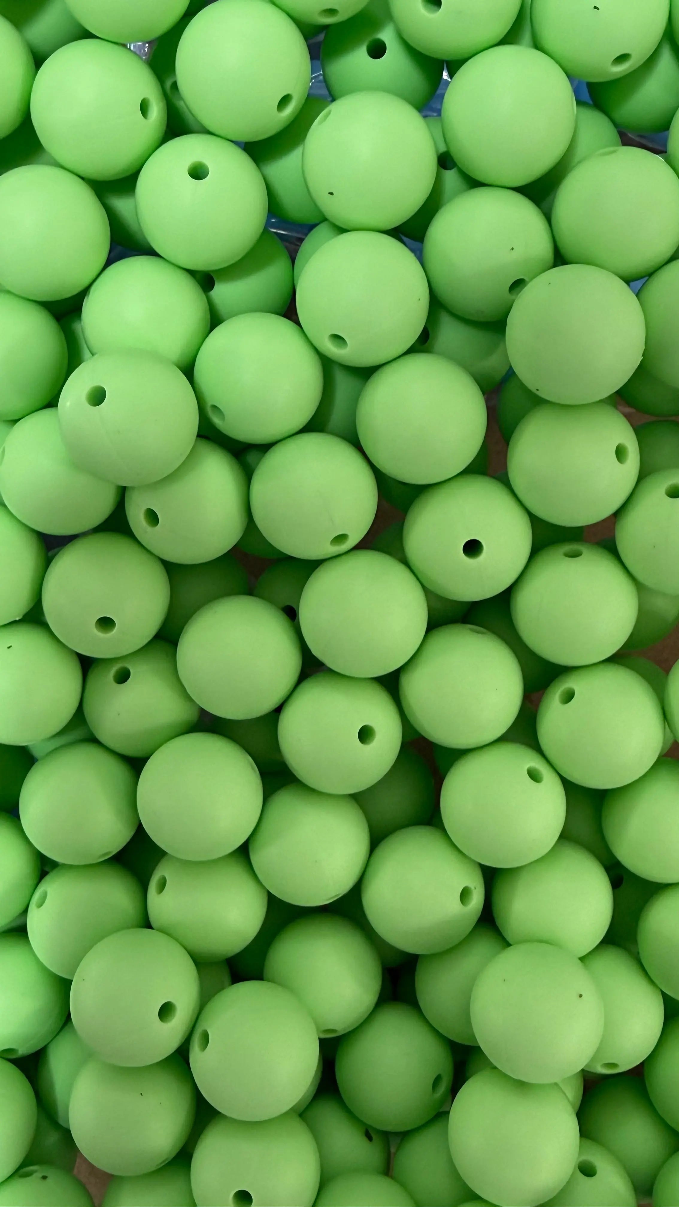 15mm Solid Silicone Beads- Mint K's Krafty Barn