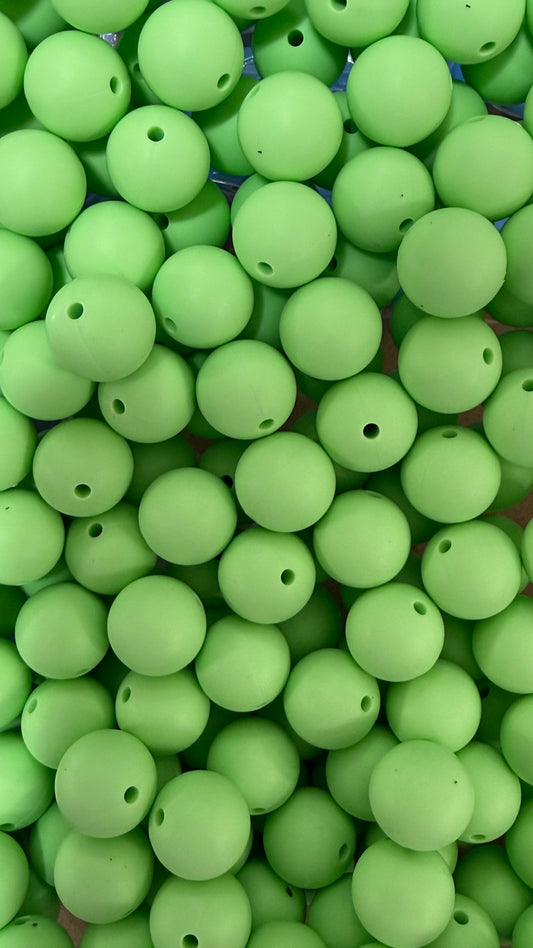 Wholesale 15mm Solid Silicone Beads- Mint