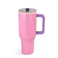 40oz Powder Coated Tumbler with Handle, Rubber Bottom & Leakproof Lid | Stainless Steel Insulated Cup K's Krafty Barn
