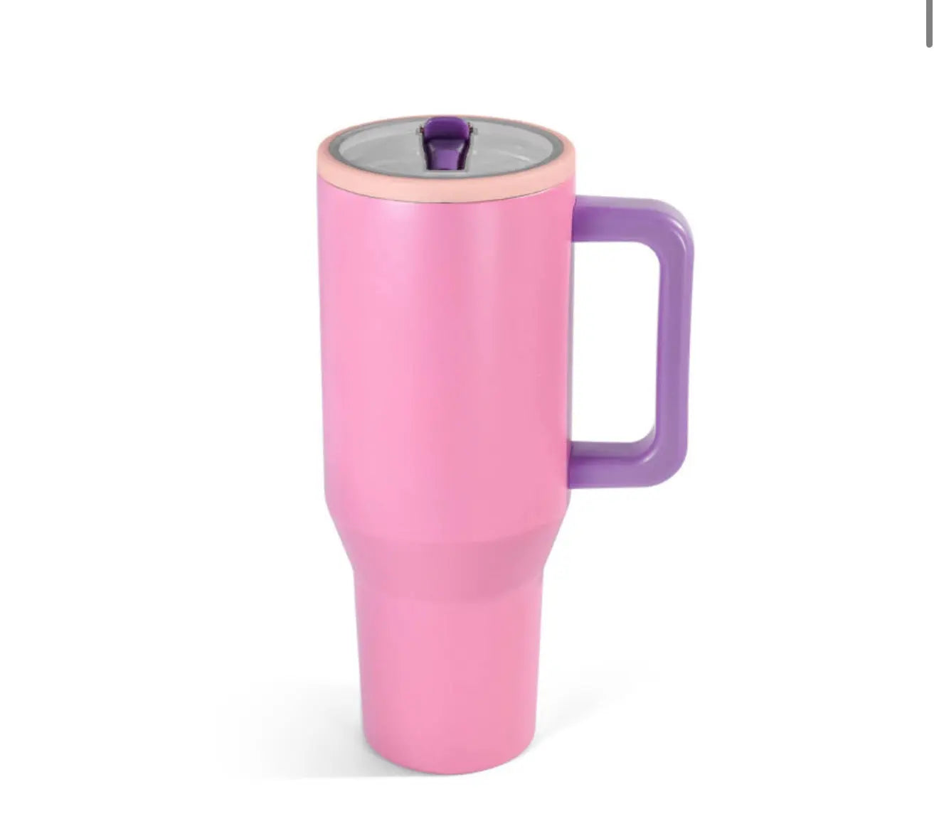 40oz Powder Coated Tumbler with Handle, Rubber Bottom & Leakproof Lid | Stainless Steel Insulated Cup K's Krafty Barn