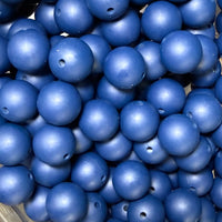 15mm Solid Silicone Beads- Navy Blue K's Krafty Barn