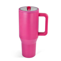 40oz Powder Coated Tumbler with Handle, Rubber Bottom & Leakproof Lid | Stainless Steel Insulated Cup K's Krafty Barn