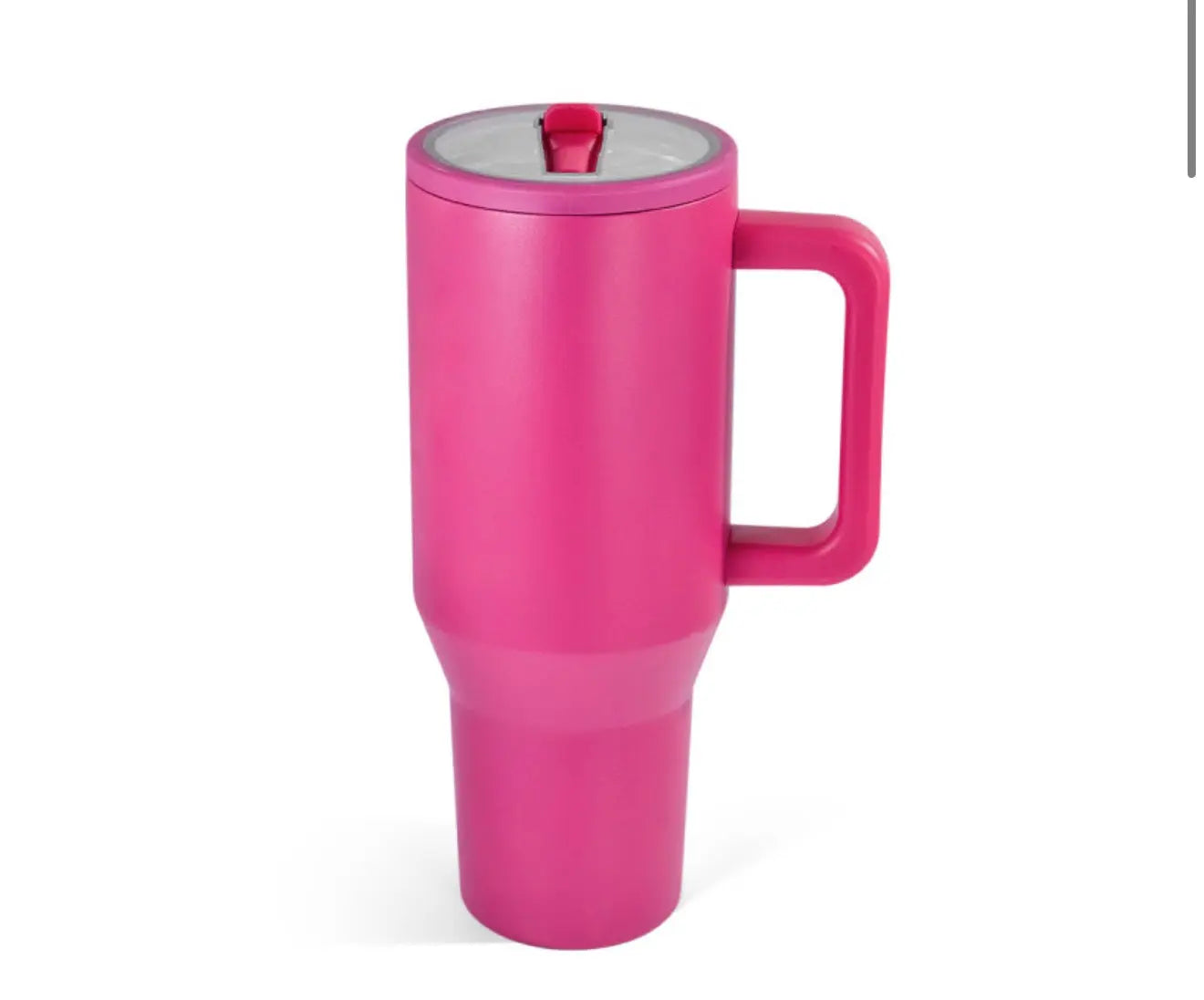 40oz Powder Coated Tumbler with Handle, Rubber Bottom & Leakproof Lid | Stainless Steel Insulated Cup K's Krafty Barn