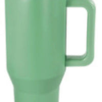40oz Powder Coated Tumbler with Handle, Rubber Bottom & Leakproof Lid | Stainless Steel Insulated Cup K's Krafty Barn