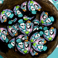 Halloween Silicone Focal Bead- Haunted Sweethearts Skeleton Couple