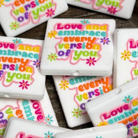 Silicone Focal Bead-Love and Embrace Every Version