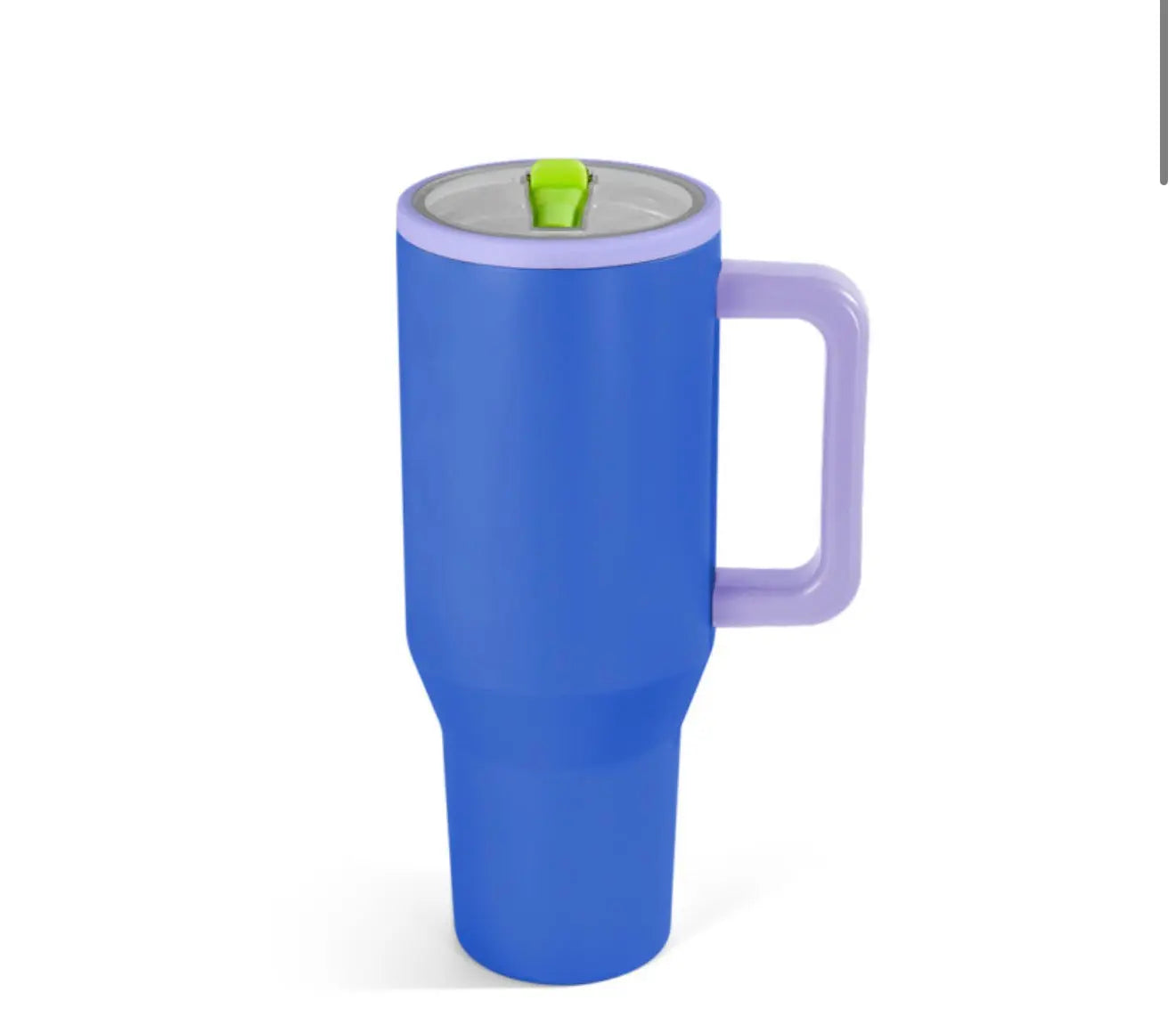 40oz Powder Coated Tumbler with Handle, Rubber Bottom & Leakproof Lid | Stainless Steel Insulated Cup K's Krafty Barn