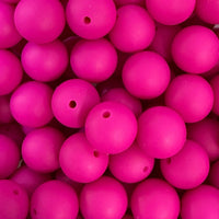 15mm Solid Silicone Beads- Hot Magenta K's Krafty Barn
